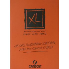 Blok lepený CANSON XL Sketch (90 g/m2, 100 archů) - různé velikosti
