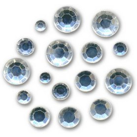 Akrylové kamínky v dóze ploché Meyco (2-4 mm, 300 ks) - křišťálové