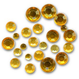 Akrylové kamínky v dóze ploché Meyco (2-4 mm, 300 ks) - zlaté