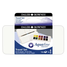 Akvarelové barvy Daler-Rowney Aquafine Travel Set 12 ks - kapesní sada