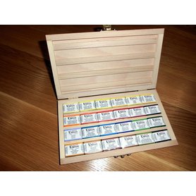Mistrovské akvarelové barvy UMTON 24x3,5ml - dřevěná kazeta