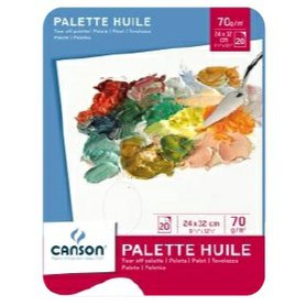 Blok palet CANSON PALETTE HUILE Oil-Acrylic24x32cm (70g/m2, 20archů)