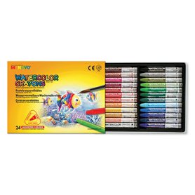 Akvarelové pastely trojhranné MUNGYO Triangular Watercolor Crayon 24ks