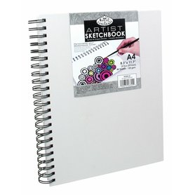 Blok v kroužkové vazbě Royal&Langnickel Canvas Sketchbook (120 g/m2, 80 listů) - různé