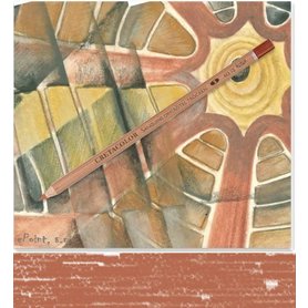 Umělecká rudka suchá v tužce CRETACOLOR SANGUINE DRY II - střední - hnědočervená