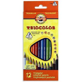 Trojhranné pastelové tužky KOH-I-NOOR TRIOCOLOR 12ks
