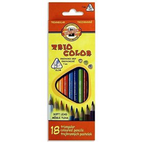 Trojhranné pastelové tužky KOH-I-NOOR TRIOCOLOR 18ks