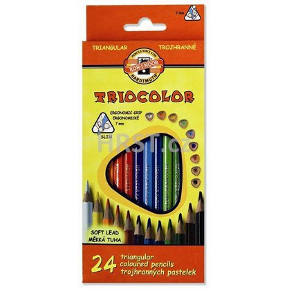 Trojhranné pastelové tužky KOH-I-NOOR TRIOCOLOR