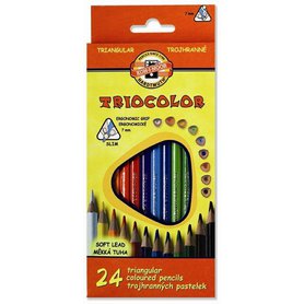 Trojhranné pastelové tužky KOH-I-NOOR TRIOCOLOR 24ks