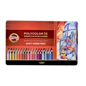 Umělecké pastelové tužky Koh-i-noor Polycolor v kovové kazetě 36 ks